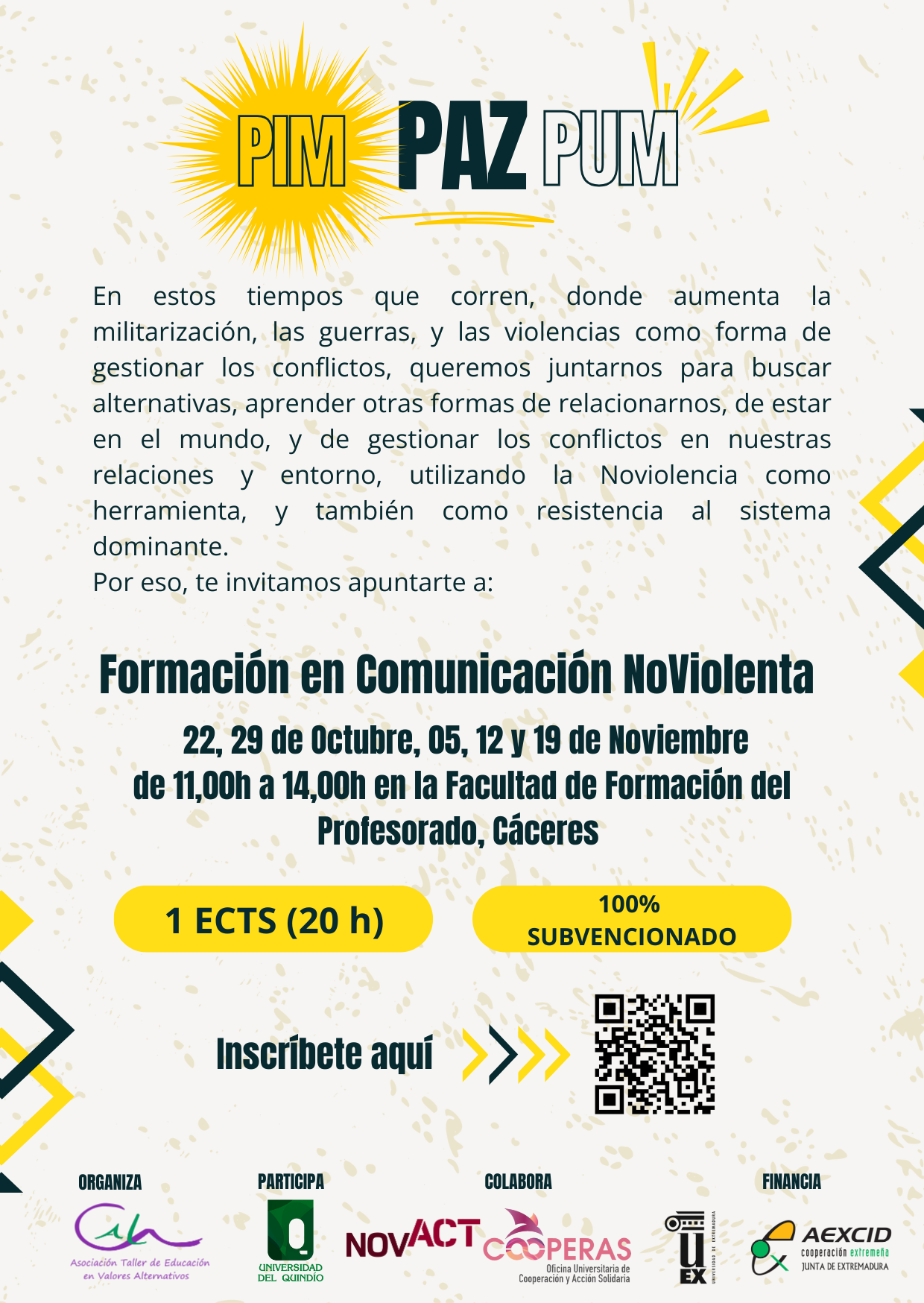 Formación en Comunicación NoViolenta en la UEx